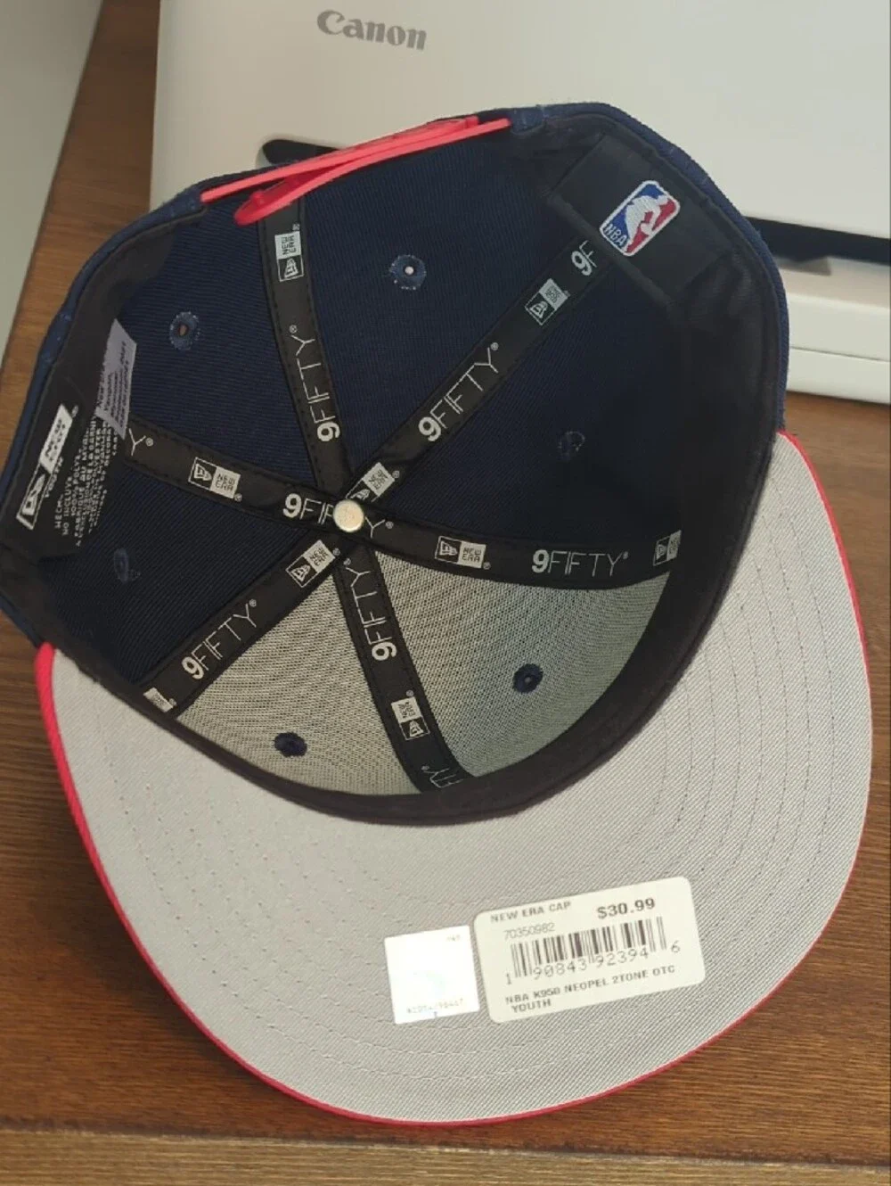 New Era YOUTH Navy and Red Pelicans Snapback Hat